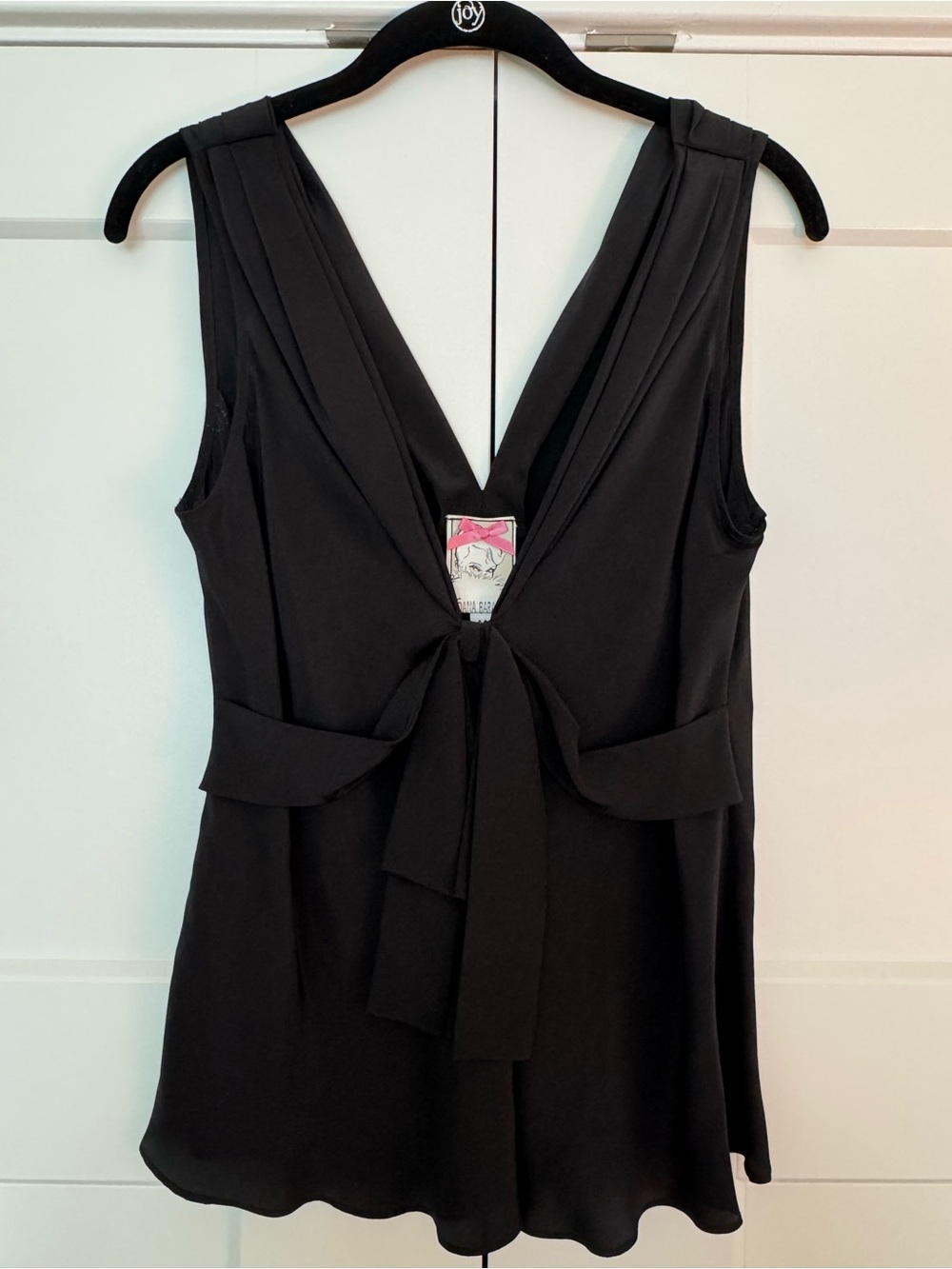 Vintage Yoana Baraschi Black Silk Sleeveless Top